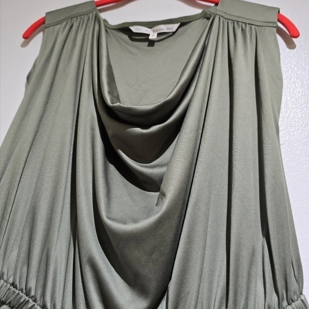 ✨️4/$20. Rachel Roy Loden Sleeveless Blouson Dress, Elastic Waist, Cowl Neck, XS - Picture 4 of 11